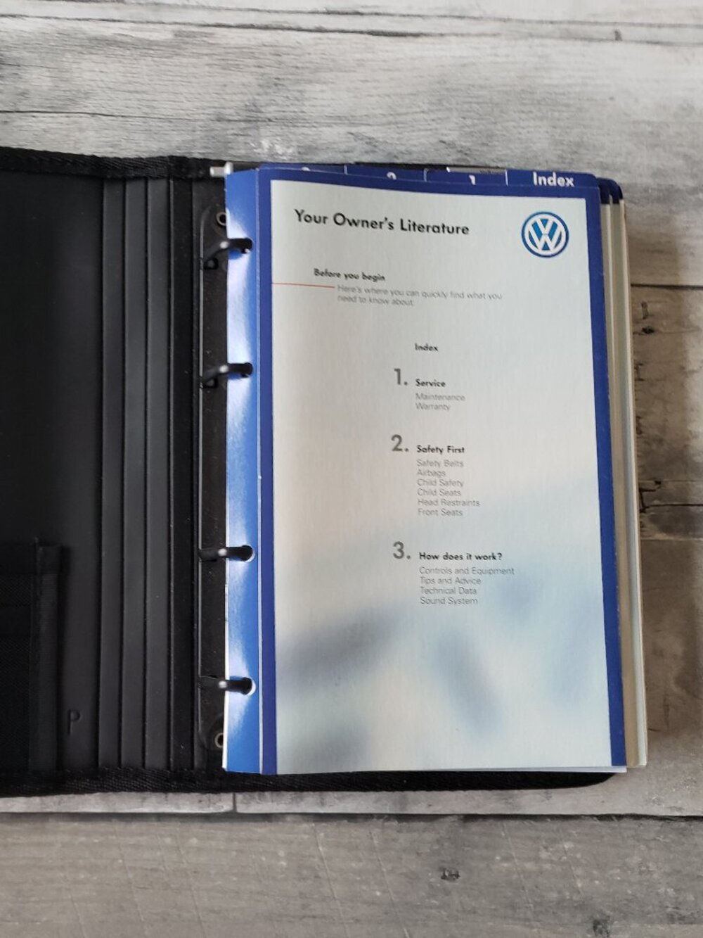 2000 Passat VOLKSWAGEN Logo Black OWNERS Binder filled with original manual